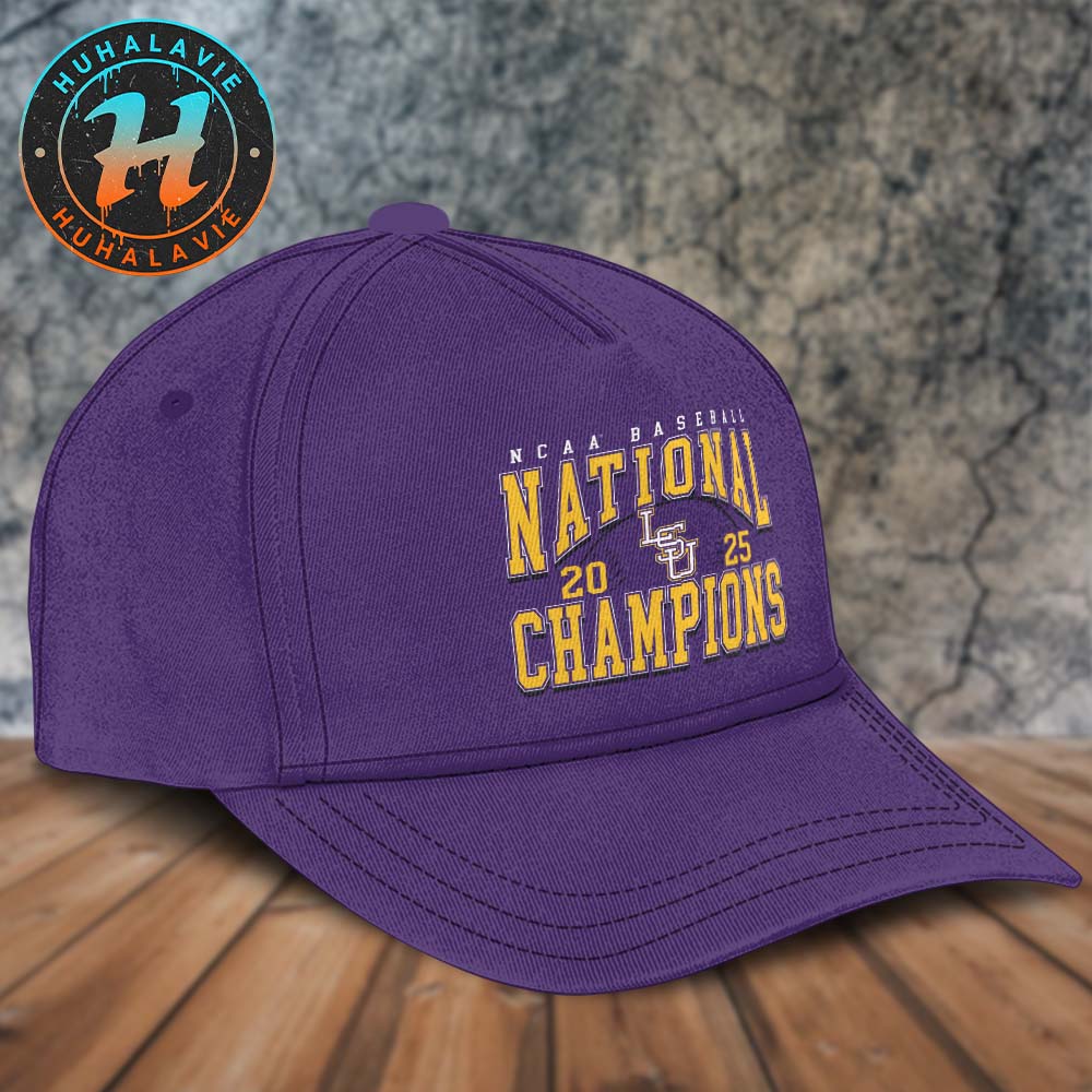 NCAA Baseball Mens College World Series Champions 2025 Is LSU Tigers Logo Classic Cap Snapback Hat NCAA Baseball Mens College World Series Champions 2025 Is LSU Tigers Logo Classic Cap Snapback Hat