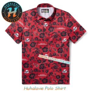 NFL Arizona Cardinals Helmet With Logo Pattern Pua Vacation Collection Polo Shirt