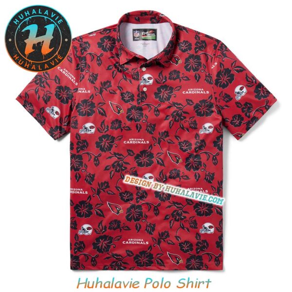 NFL Arizona Cardinals Helmet With Logo Pattern Pua Vacation Collection Polo Shirt