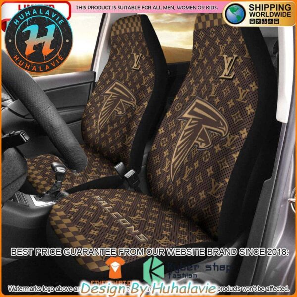 NFL Atlanta Falcons Louis Vuitton Luxury Car Seat Covers
