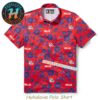 NFL Carolina Panthers Floral Pattern With Leaf Motif Throwback Collection 2025 Polo Shirt