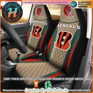 NFL Cincinnati Bengals Gucci Luxury Car Seat Covers