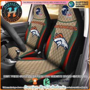 NFL Denver Broncos Gucci Luxury Car Seat Covers