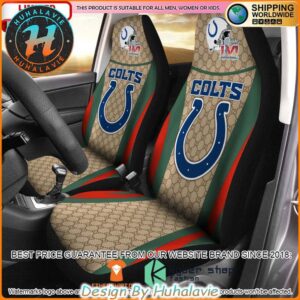 NFL Indianapolis Colts Gucci Luxury Car Seat Covers