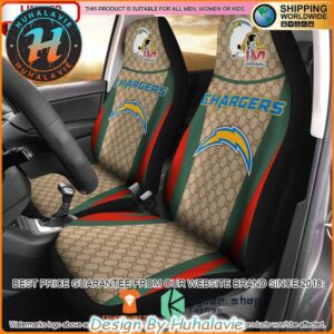 NFL Los Angeles Chargers Gucci Luxury Car Seat Covers