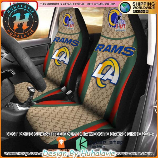 NFL Los Angeles Rams Gucci Luxury Car Seat Covers