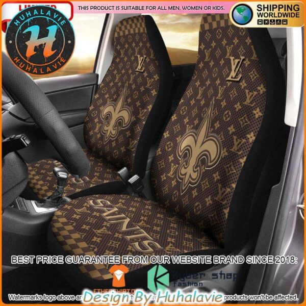 NFL New Orleans Saints Louis Vuitton Luxury Car Seat Covers