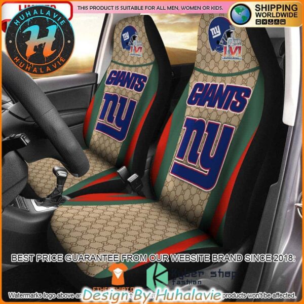 NFL New York Giants Gucci Luxury Car Seat Covers