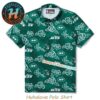 NFL Houston Oilers Floral Pattern With Leaf Motif Throwback Vacation Collection Polo Shirt