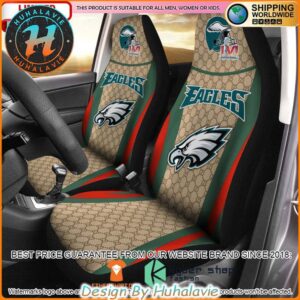 NFL Philadelphia Eagles Gucci Luxury Car Seat Covers