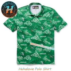 NFL Philadelphia Eagles Throwback Green Background Gift For Fan Sport Polo Shirt