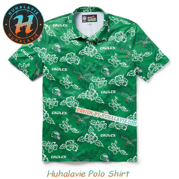 NFL Philadelphia Eagles Throwback Green Background Gift For Fan Sport Polo Shirt