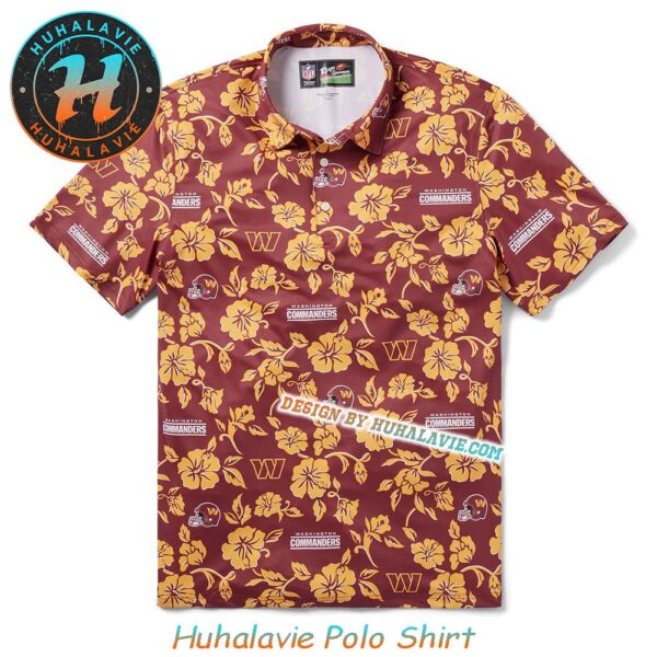 NFL Washington Commanders Pua Vacation Collection Polo Shirt