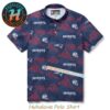 NFL Houston Oilers Floral Pattern With Leaf Motif Throwback Vacation Collection Polo Shirt