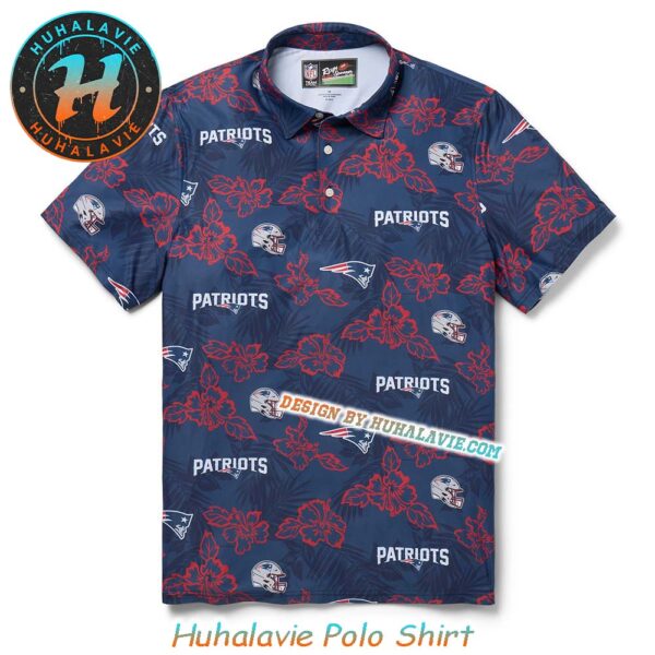 New England Patriots NFL Branded Helmet With Pattern Overlay Pua Collection 2025 Polo Shirt