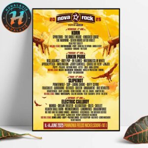 Nova Rock Festival Full Line-Up Poster In Nickelsdorf Austria At Pannonia Fields II On June 11-14 2025 Home Decor Poster Canvas