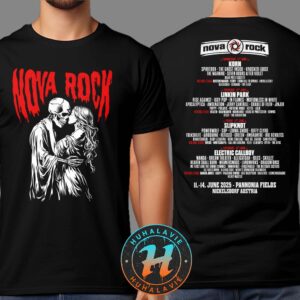 Nova Rock Festival Till Death Merch Full Line-Up In Nickelsdorf Austria At Pannonia Fields II On June 11-14 2025 Two Sided Print T-Shirt