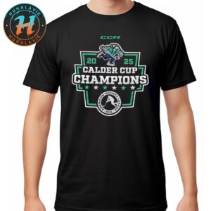 Official Abbotsford Canucks CCM 2025 Calder Cup Champions Locker Room Black Unisex T-Shirt