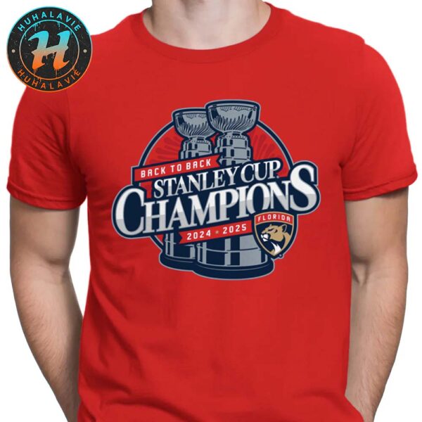 Official Florida Panthers Juvenile 2024-2025 Back-to-Back Stanley Cup Champions Vintage T-Shirt