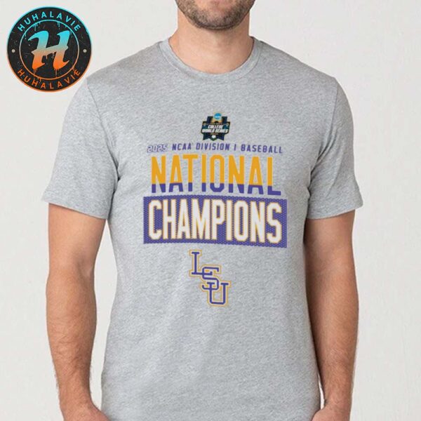 Official LSU Tigers 2025 NCAA Baseball Mens College World Series Champions Locker Room Unisex T-Shirt