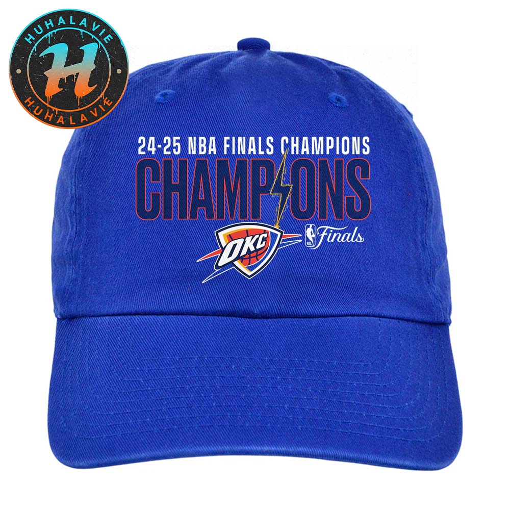 Official Oklahoma City Thunder 2025 NBA Finals Champions Fast Break Hometown Blue Classic Cap Snapback Hat Official Oklahoma City Thunder 2025 NBA Finals Champions Fast Break Hometown Blue Classic Cap Snapback Hat