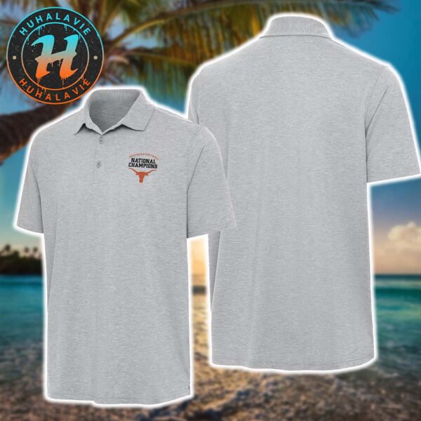 Official Texas Longhorns Softball Antigua 2025 NCAA Womens College World Series Champions Grey Polo Shirt
