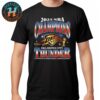 Oklahoma City Thunder Battle Tested Stadium Essentials 2025 NBA Finals Champions Navy Unisex T-Shirt