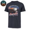 Oklahoma City Thunder Caricature Full Court 2025 NBA Finals Champions White Unisex T-Shirt