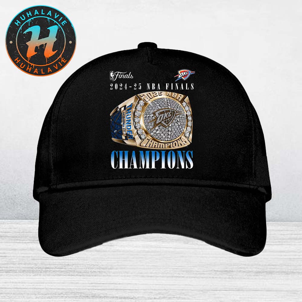 Oklahoma City Thunder Inbound Pass Ring 2025 NBA Finals Champions Black Classic Cap Snapback Hat Oklahoma City Thunder Inbound Pass Ring 2025 NBA Finals Champions Black Classic Cap Snapback Hat