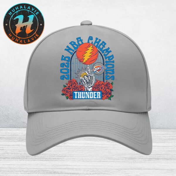 Oklahoma City Thunder x Grateful Dead Homage 2025 NBA Finals Champions Classic Cap Snapback Hat