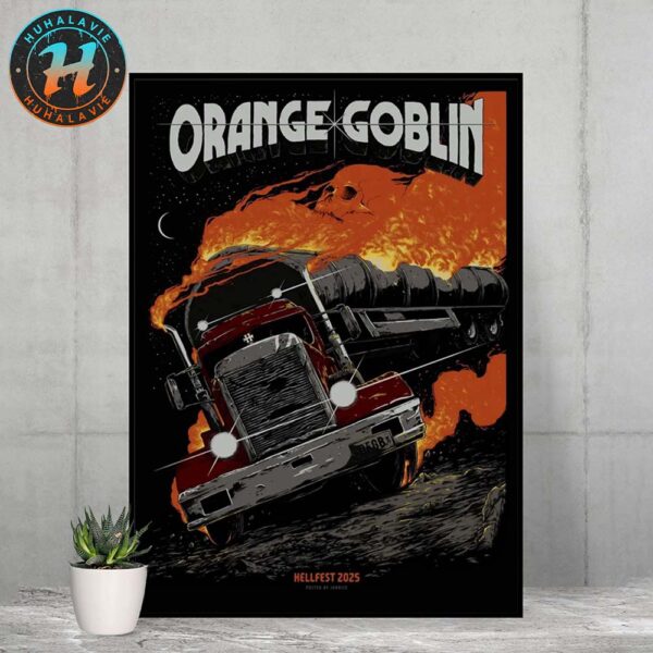 Orange Goblin Hellfest Open Air Festival Concert Poster By Johrice In Clisson France 2025 Home Decor Poster Canvas