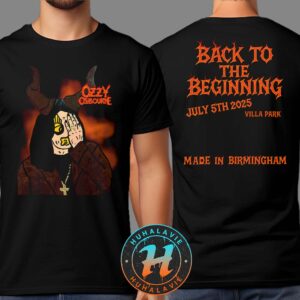 Ozzy Bull Back To The Beginning Ozzy Osbourne Tee On July 5 2025 At Villa Park Made In Birmingham Black T-Shirt