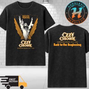 Ozzy Osbourne Shep Fairey Merch Tee Birmingham England At Villa Park On July 5 Back To The Beginning 2025 Washed T-Shirt