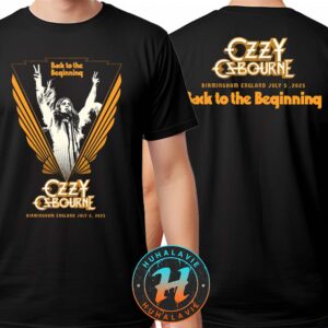 Ozzy Osbourne Shep Fairey Tee Back To The Beginning 2025 The Final Show At Villa Park Birmingham England On July 5 2025 Two Sided Print T-Shirt
