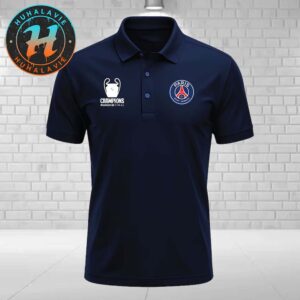 PSG UCL Champions 2025 Munich 25 Final Navy Polo Shirt