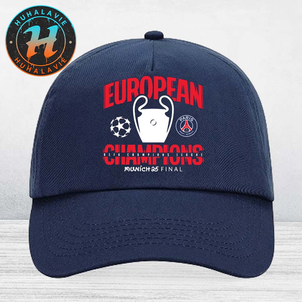 Paris Saint-Germain Champions 2025 European 2025 UEFA Champions League Munich 25 Final Classic Cap Snapback Hat Paris Saint-Germain Champions 2025 European 2025 UEFA Champions League Munich 25 Final Classic Cap Snapback Hat