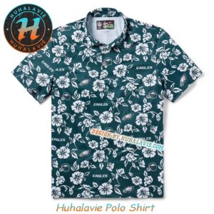 Philadelphia Eagles NFL Flower Pattern Pua Vacation Collection Polo Shirt