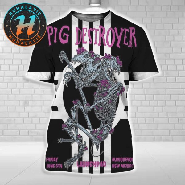 Pig Destroyer Albuquerque New Mexico Concert Poster At Launchpad On June 6th 2025 All Over Print Shirt