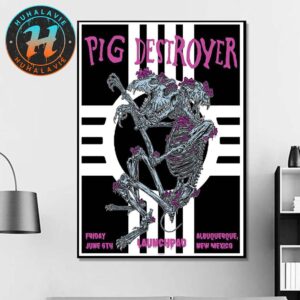 Pig Destroyer Albuquerque New Mexico Concert Poster At Launchpad On June 6th 2025 Home Decor Poster Canvas