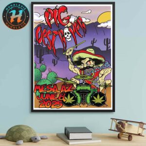 Pig Destroyer Mesa AZ Show Poster At The Nile On June 8 2025 Home Decor Poster Canvas