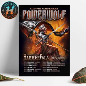 Powerwolf Wake Up The Wicked Tour 2026 Dates List Kicks Off In Denmark Copenhagen On February 19 2026 Home Decor Poster Canvas
