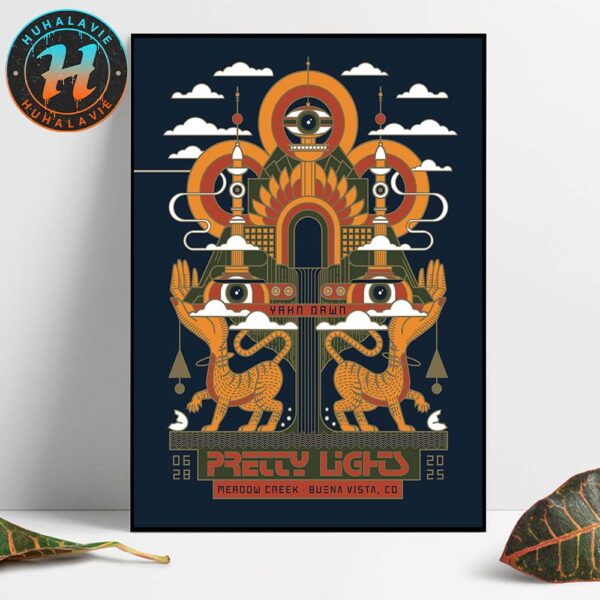 Pretty Lights Buena Vista CO Yahn Dawn Concert Poster Night 2 At Meadow Creek On June 28 2025 Home Decor Poster Canvas