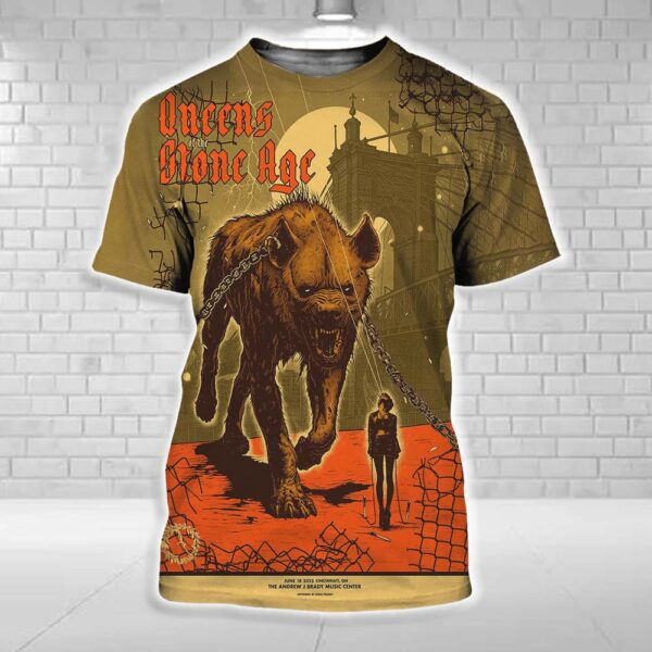 Queens of the Stone Age Cincinnati OH At The Andrew J Brady Music Center On June 18th 2025 All Over Print Shirt