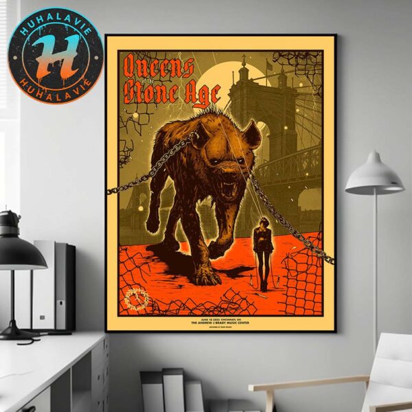 Queens of the Stone Age Cincinnati OH At The Andrew J Brady Music Center On June 18th 2025 Home Decor Poster Canvas
