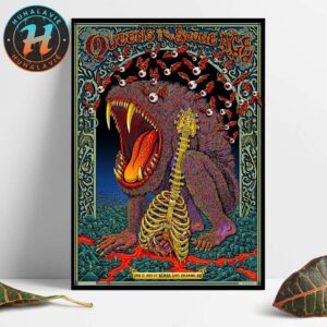 Queens of the Stone Age Music Poster In Columbus OH At KEMBA Live On June 17 2025 Home Decor Poster Canvas