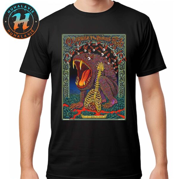 Queens of the Stone Age Music Poster In Columbus OH At KEMBA Live On June 17 2025 Unisex T-Shirt