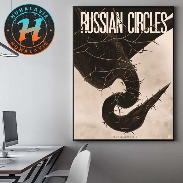Russian Circles Hellfest Open Air Festival Show Poster In Clisson France 2025 Artist By Vaderetro Poster Canvas