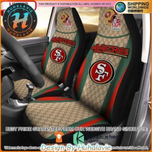 San Francisco 49ers NFL Gucci Luxury Car Seat Covers