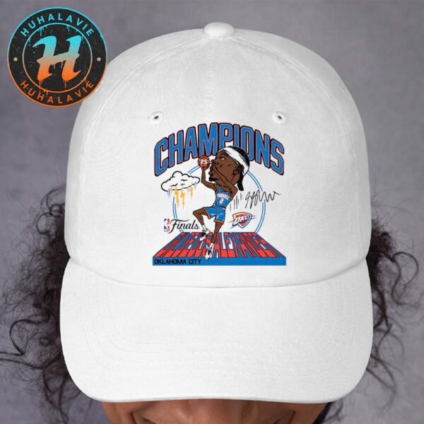 Shai Gilgeous-Alexander Oklahoma City Thunder Homage 2025 NBA Finals Champions White Cap Hat
