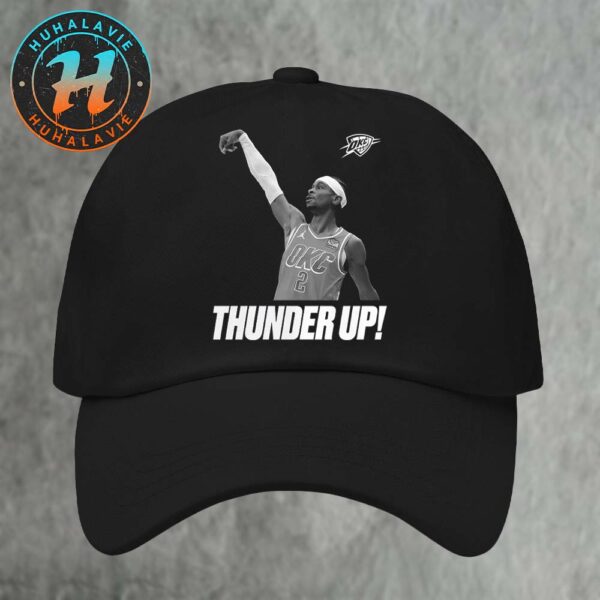 Shai Gilgeous-Alexander Thunder Up Oklahoma City Thunder Celebration 2025 NBA Finals Champions Classic Cap Snapback Hat